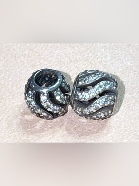 Pandora Silver Sparkling Wave Beads